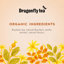 Dragonfly Organic Vanilla Rooibos Tea Bags Pack of 4 x 40 160 Teabags