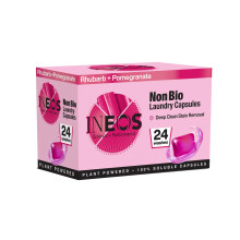 INEOS Non Bio Laundry Washing Capsules, 24 washes, High Performance Stain Remover For Clothes, Plant Powered, Soluble Capsules, For Sensitive Skin
