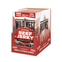 Wild West Original Beef Jerky 12 25g – High Protein Gluten Free Snack – N