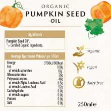 Biona Organic Pumpkin Seed Oil 250 ml Great Taste Award 2024 Winner