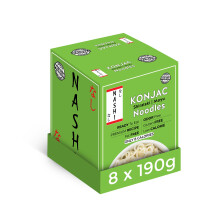 Nashi Konjac Shirataki Noodles (8190g)– Odor Free, Low Calorie- Only 8 Cal & Fat Free Konjac Pasta | Vegan, Keto & Gluten Free Glucomannan Noodles