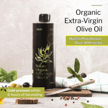 100 Italian Organic Olive Oil Extra Virgin High Polyphenols Cold Pres