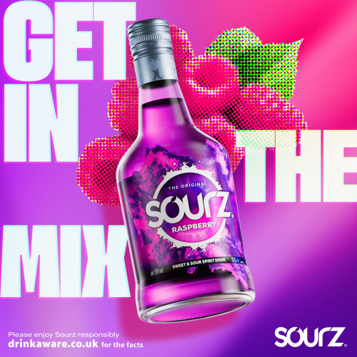 Sourz Raspberry Liqueur 15% ABV - 70 cl 1