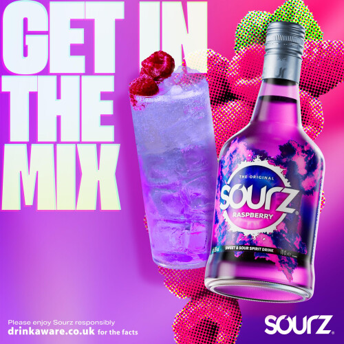 Sourz Raspberry Liqueur 15% ABV - 70 cl 2