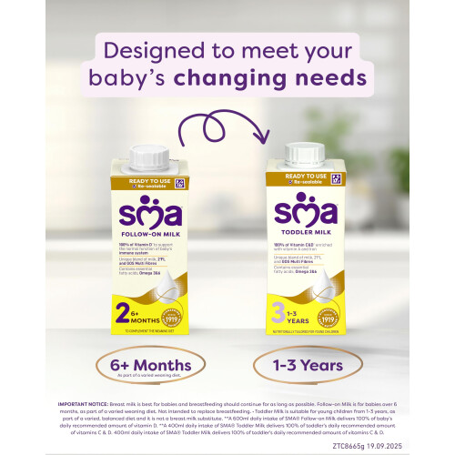 SMA 2 Follow-on Baby Milk Ready Liquid Formula 6 2