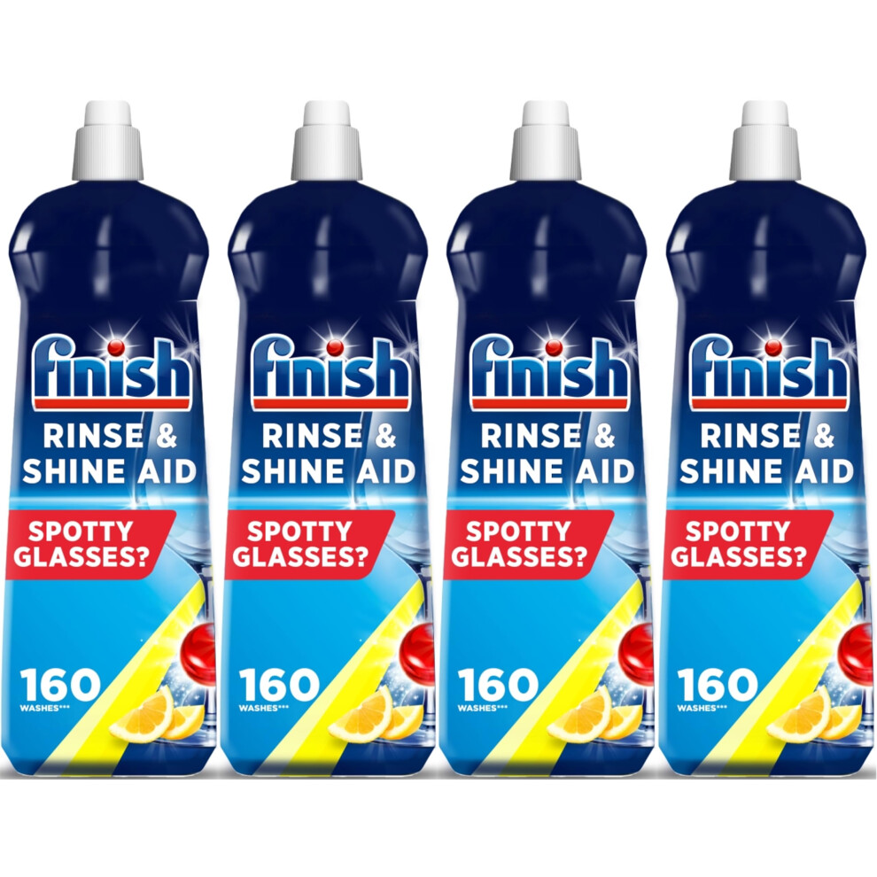 Finish | Dishwasher Rinse & Shine Aid | Lemon | 800Ml | For