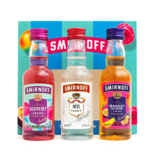 Smirnoff Flavoured Vodka Gift Set - Official Red Label No 21, Mango &