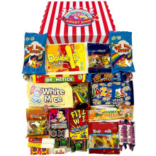Retro Sweets Gift Box: Candy Striped Old Fashioned Sweets Selection Hamper: Birt