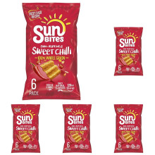 Sunbites Sun Ripened Sweet Chilli Multipack Snacks 6 x 25g Pack of 5