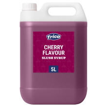 TRICA Cherry Slush Syrup 5L - Concentrated Cherry Flavour Snow Cone Syrup for Slush Machines, 6:1 Dilution Ratio, 5 Litres