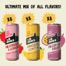 Lo Bros Kombucha Mixed Pack with 3 Flavours Sparkling Refreshing Sof
