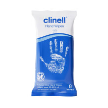 Clinell Antimicrobial Hand Wipes Ideal for Travel  20 Packs of 8 Wipes