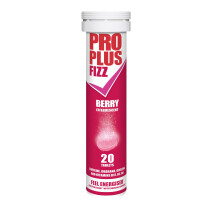 Pro Plus Fizz  20 Effervescent Berry Flavour Tablets  Caffeine Guarana Gins