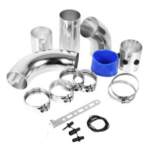 Bilmodifiering 76 mm Universellt Inloppsrörsats 5-Sektions Multifunktionell Luftintagskombination Kall Luft Aluminiumrör