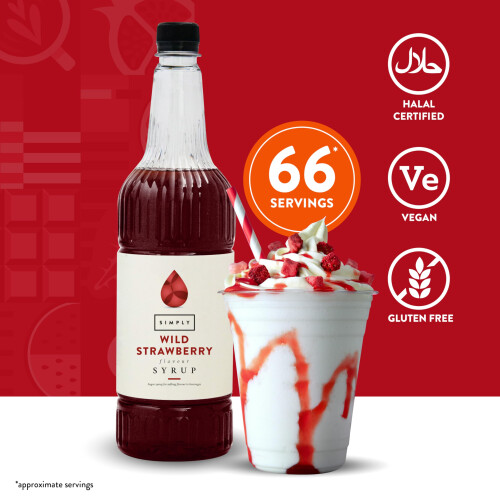 SIMPLY Wild Strawberry Syrup (1 Litre) 1