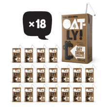 Oatly Chocolate Oat Drink Carton 18 x 250ml (w/ paper straw)