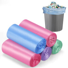 Bin Bags 100 Counts 5l Bin Liners Colorful Garbage Bags for Bathroom