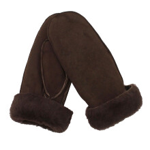 (One size, Brown/Brown) Eastern Counties Leather Womens/Ladies Full Hand Sheepskin Mittens