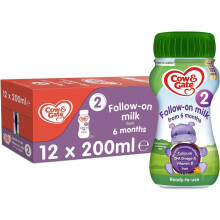 Cow & Gate 2 Follow On Baby Milk Ready to Use Liquid Formula, 6