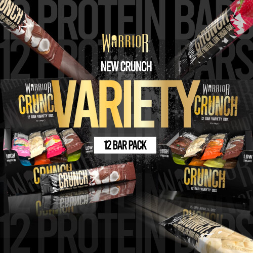 Warrior Warrior Crunch Protein Bars, Variety Pack 12 x 64g – High Protein 2