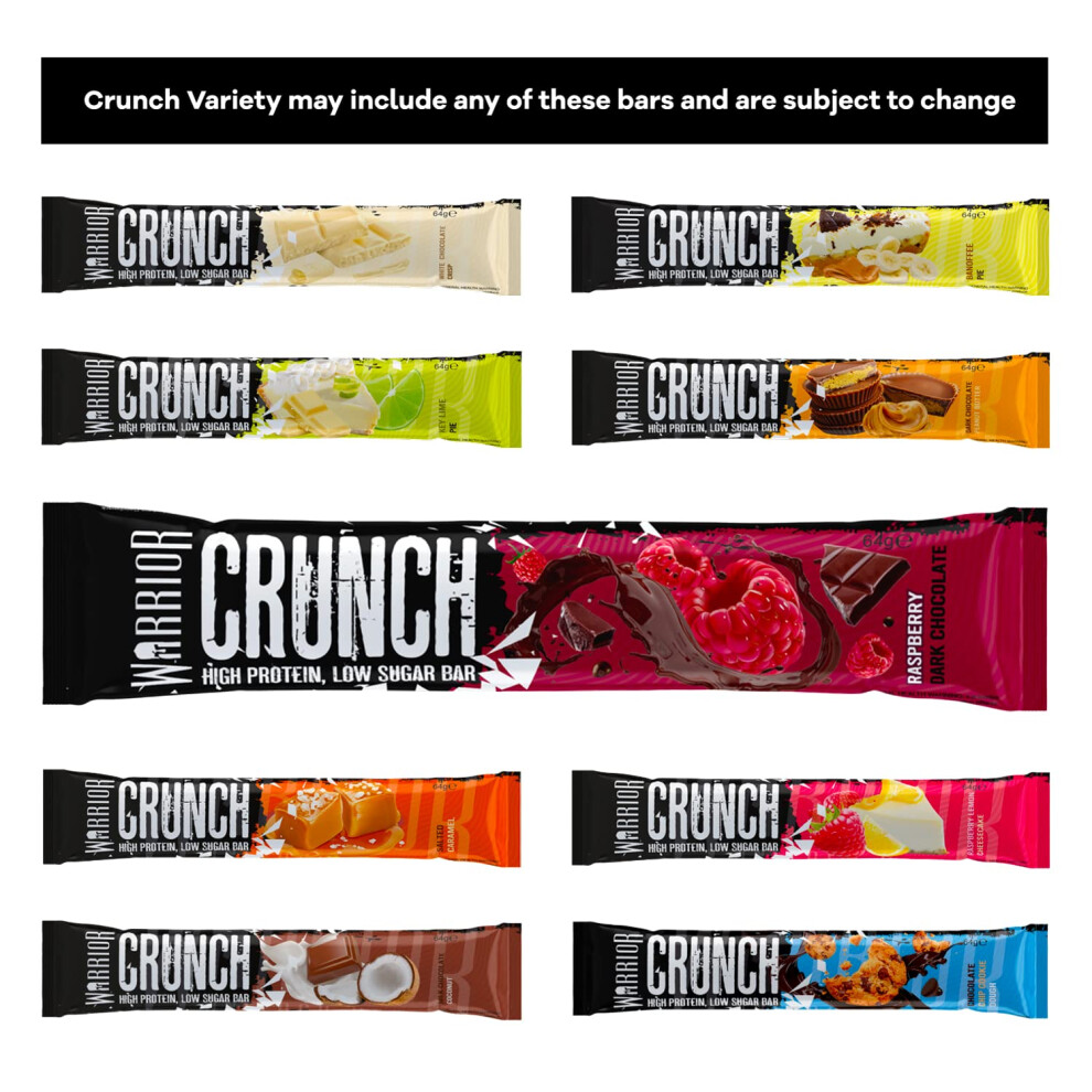 Warrior Crunch Protein Bars Variety Pack 12 X 64G – High Protein Snack