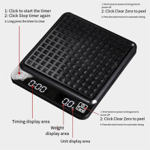 Digital Coffee Scale with Timer, Scale Timing Rechargeable Coffee Scale for Pour over and Drip Coffee, 3kg/0.1g