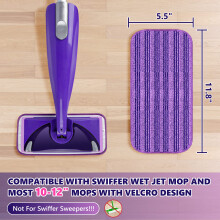 Spray Mop Refill Pads for Flash Powermop 4PCS Microfibre Mop Pads Wash