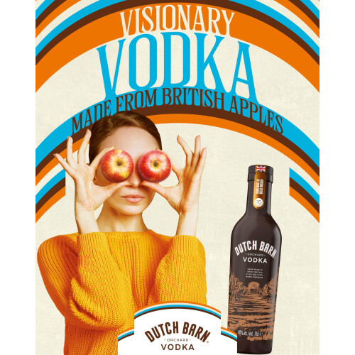 Dutch Barn Vodka | Distilled From British Apples | 70cl | 40% ABV | 2