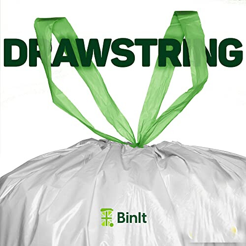 BIN IT 40 Drawstring 50l & Secure, Refuse Sacks, Bin Bags, Bin Liners 2