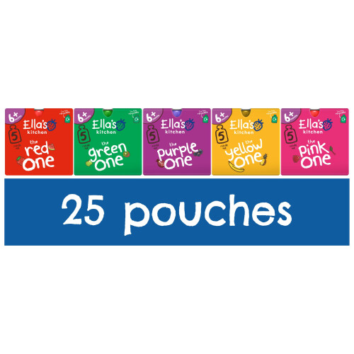 Ella's Kitchen Organic Fruit Smoothie Assortment, , Pack 25 Pouches