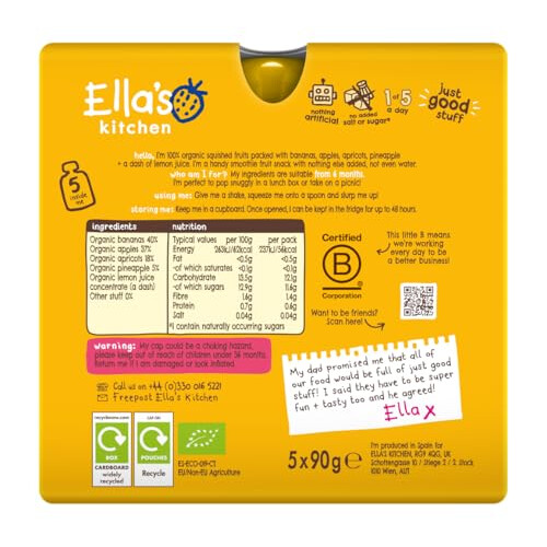 Ella's Kitchen Organic Fruit Smoothie Assortment, , Pack 25 Pouches 1