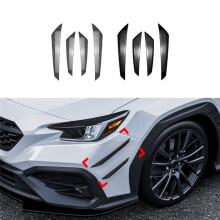 Car Front Bumper Outer Side Splitter Spoiler Canard Trim for WRX STI VB 2022+ Carbon Fiber