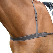 (One Size, Havana) Blenheim Leather Horse Elastic Breastgirth