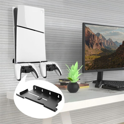 Wall Mount Bracket with Controller Holder - Compatible with Slim Digital and Disc Editions 2