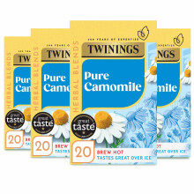 Twinings Pure Camomile Flavoured Tea - 80 BiodegradableTea Bags (Multipack of 4