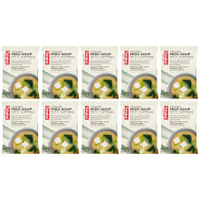 Yutaka - Instant Vegan Miso Soup with Toppings, 7.5g, Pack of 10 - with Spring Onion, Tofu & Wakame Seaweed - Gluten-Free, High in Protein