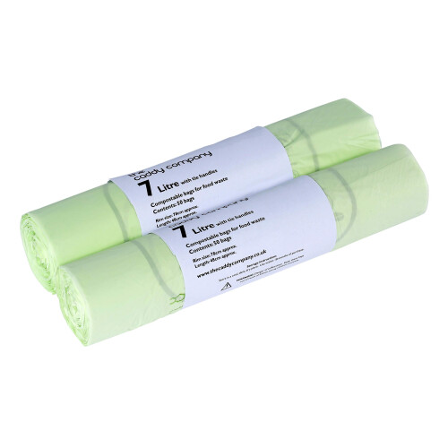 The Caddy Company 7 Litre Tie Handle Compostable Kitchen Caddy