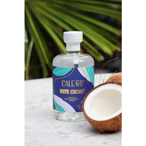 Caleño White Coconut Tropical Alcohol Free Rum 50cl | Created Using Coconut, Van 2