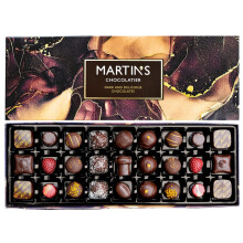 Martin's Chocolatier Dark & Delicious Signature Collection | 27 Luxury Chocolates Gift Box | Selection of Fine Chocolates Including Belgian and Dutch