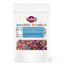 Rulop Dairy Free Rainbow sprinkles 200g, Colourful Sugar Strands That