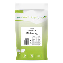 yourhealthstore 100% Pure Skimmed Milk Powder 300g, Made in Britain with British Milk, Low in Fat, No Additives, No Soy Lecithin, No Bovaer