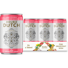 Double Dutch Pink Grapefruit Soda | Low Calorie Diet Soft Drink | 100% Natural Ingredients | Gluten Free