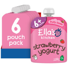Ella's Kitchen Greek Yoghurt and Strawberries 90 g (Pack of 6)