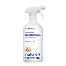 ATTITUDE Fruit & Vegetable Wash, Removes Wax, Dirt & Impurities, Plant