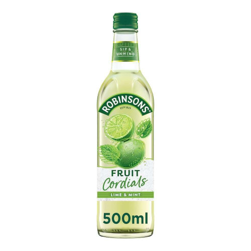 Robinsons Fruit Cordials Crushed Lime & Mint, 500ml (Pack 8) 2