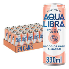 AQUA Libra Sparkling Water Sugar Free Fruit Water No Sugar No Calories Bloo