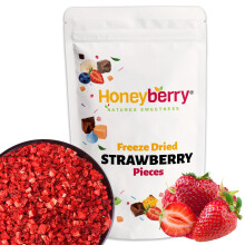 Freeze Dried Strawberry Pieces 500g - Premium Freeze-Dried Fruit Bits - 100% Nat