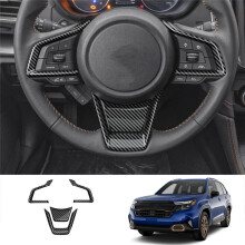 Car Steering Wheel Trim Cover Sticker for Forester 2025 Car Interior Accessories Carbon Fiber