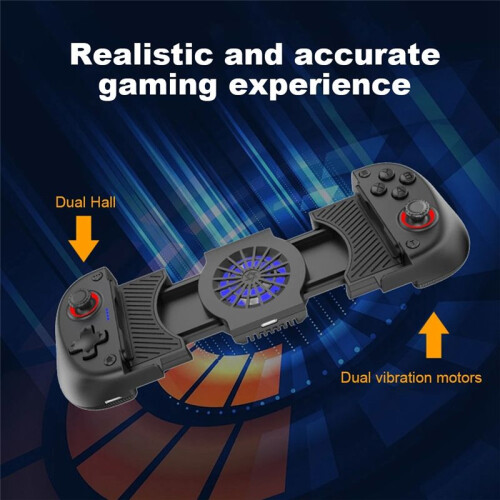 X3 Mobile Phone Gamepad con Ventola di Raffreddamento  Mobile Phone Gaming Controller Vibrazione per Android/IOS//PC A 2