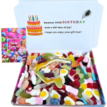Happy Birthday Pick Mix Sweets Gift Box 12 Assorted mix Retro Sweets with